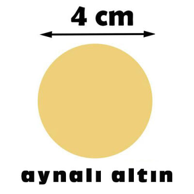 Sublimasyon Madalya Göbeği 4 cm - Aynalı Altın - 3