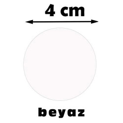 Sublimasyon Madalya Göbeği 4 cm Beyaz - 2