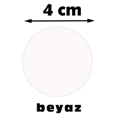 Sublimasyon Madalya Göbeği 4 cm Beyaz - 2