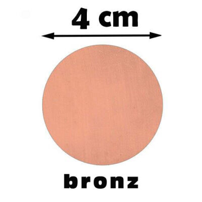 Sublimasyon Madalya Göbeği 4 cm Bronz - 2