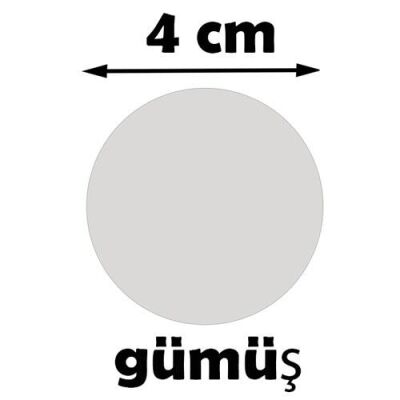 Sublimasyon Madalya Göbeği 4 cm - Aynalı Gümüş - 1