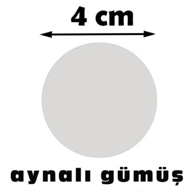 Sublimasyon Madalya Göbeği 4 cm - Aynalı Gümüş - 3