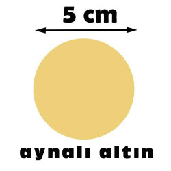 Sublimasyon Madalya Göbeği 5 cm - Aynalı Altın - 2