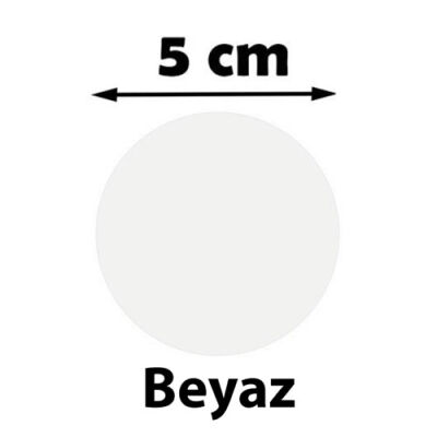 Sublimasyon Madalya Göbeği 5 cm - Beyaz - 1