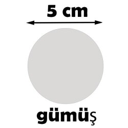 Sublimasyon Madalya Göbeği 5 cm - Aynalı Gümüş - 1