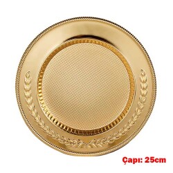 Süblimasyon Metal Gold Plaket Tabak - 25cm - 1