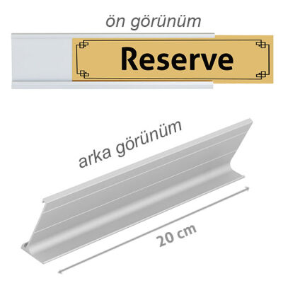 Sublimasyon Metal Masa İsimliği - Altın Metalli - 2