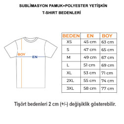 Sublimasyon Pamuk+Polyester Tişört (Yetişkin) - 3