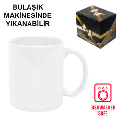 Sublimasyon Porselen Beyaz Kupa - Kutulu - 1