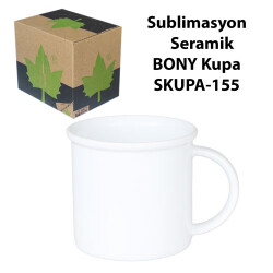 Sublimasyon Seramik Beyaz Bonny Kupa - Kutulu - 2