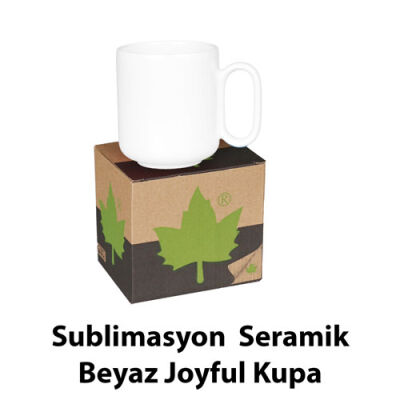 Sublimasyon Seramik Beyaz Joyful Kupa - Kutulu - 2