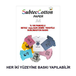 SubtecCotton Transfer Baskı Kağıdı ( 10 adet A4) - 1