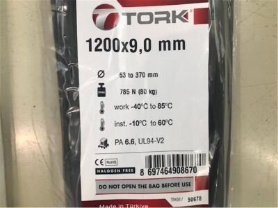 Tork TRK-1200-90B Siyah 100lü Kablo Bağı - 1