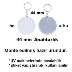 Uv Baskı İçin 44 mm Anahtarlık - 1