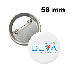 Uv Baskı İçin 58 mm İğneli Buton Rozet - 3