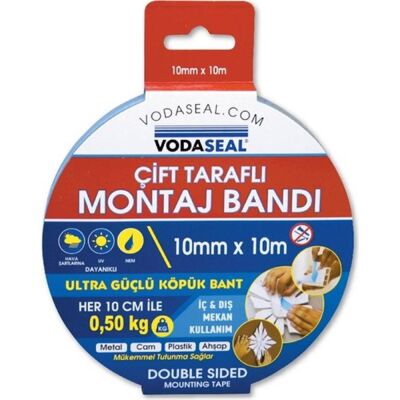 Vodaseal Çift Taraflı Montaj Bandı 10X10mt Kablo Kanalları İçin - 1