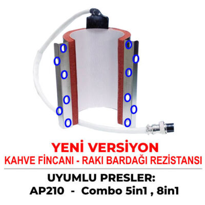 Yeni Ver. Fincan ve Rakı Bardağı Rezistansı (AP-210 , 5IN1-28X38 , 5IN1-38X38 ) - 2